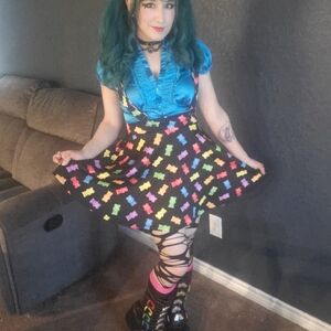 Candy Bear Suspender Skirt
